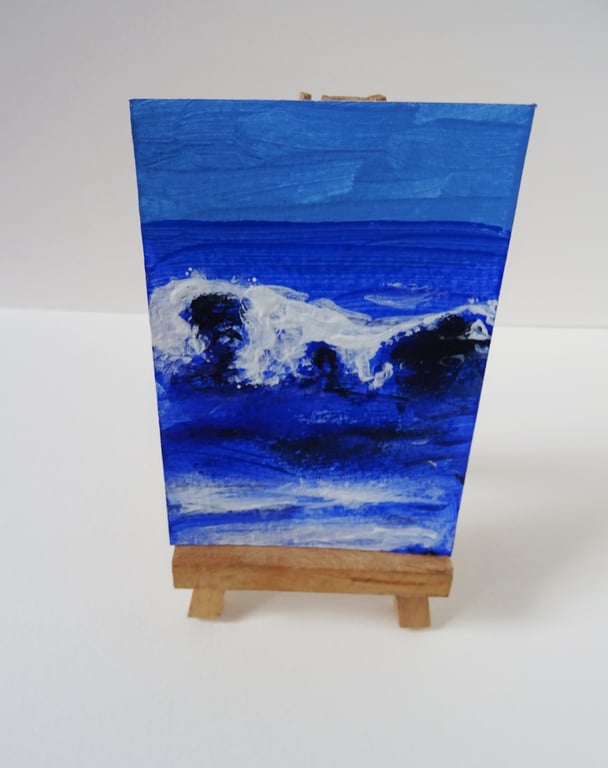 ACEO Wave 7 Original Acrylic Painting OOAK 