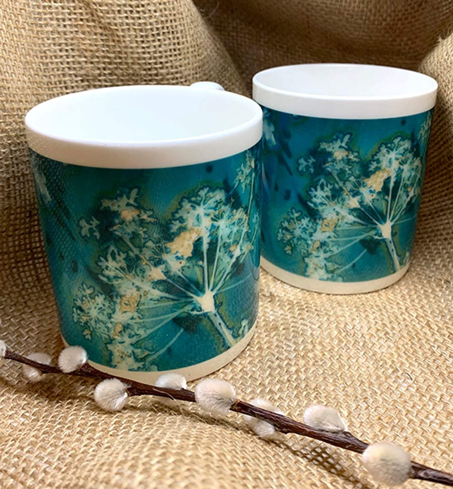 Bone China Cyanotype Cup (x 2)