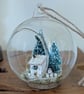 Glass Bauble Christmas Decoration with Cottage Scene - Image 10