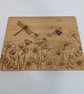 Wooden chopping board,  pyrography wildflowers and nature design, kitchen gift - Image 4