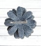 Daisy Flower Brooch, Grey Flower, Felt Flower, flower badge - Image 2