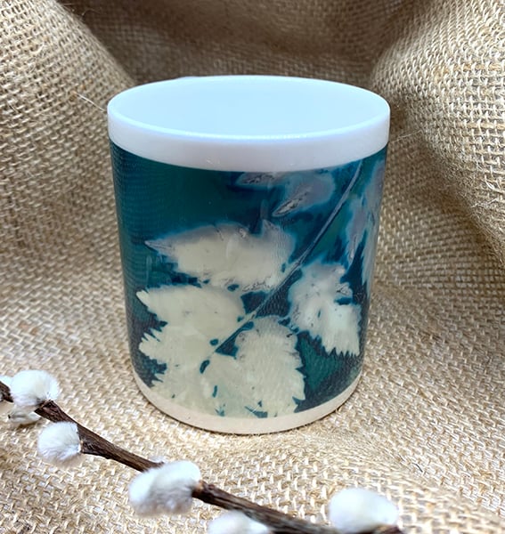 Cyanolumen Leaf Bone China Cup