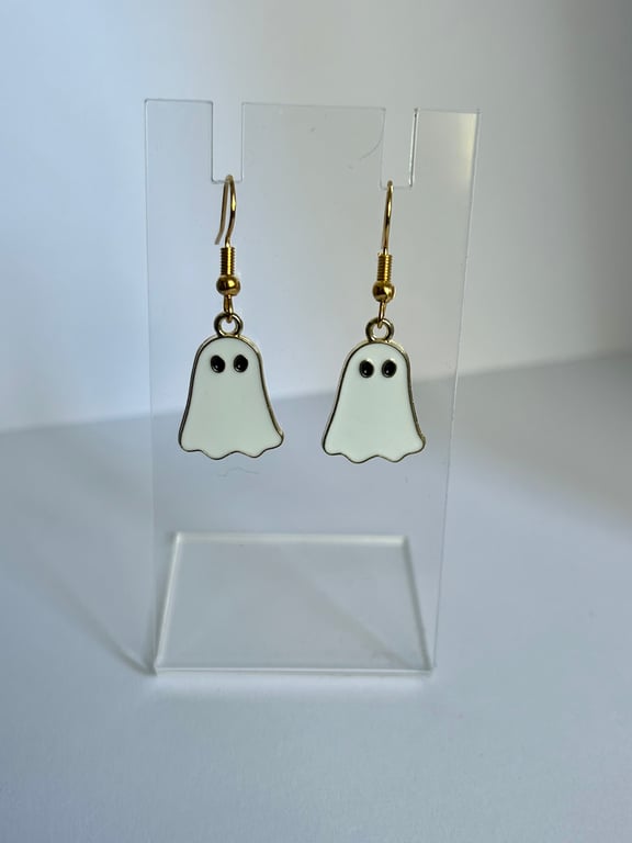 Gold back ghost earrings 