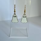 Gold back ghost earrings 