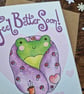 Get well soon card, Feel better soon card, Hug in the post, Frog card - Image 3