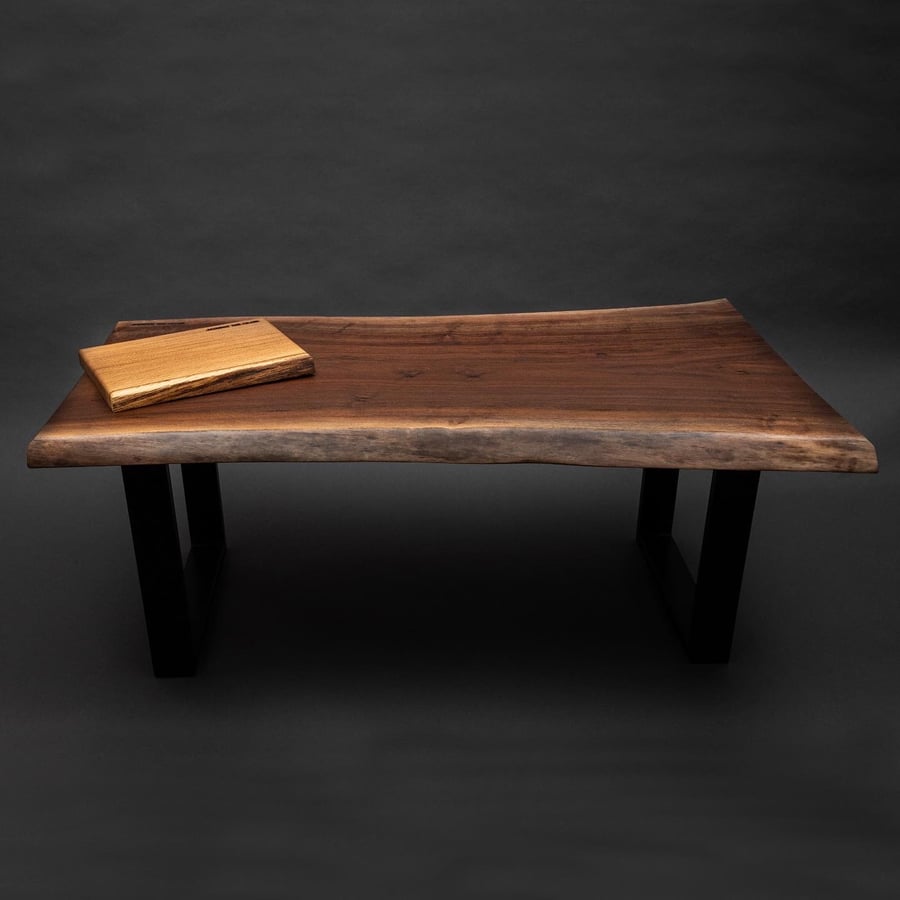 Live edge American black walnut coffee table - Folksy
