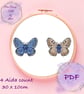 Adonis blue male and Female counted  cross stitch pattern digital - emailed