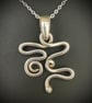 Handmade Kundalini Awakening Snake Pendant, Necklace Sterling Silver - Image 4