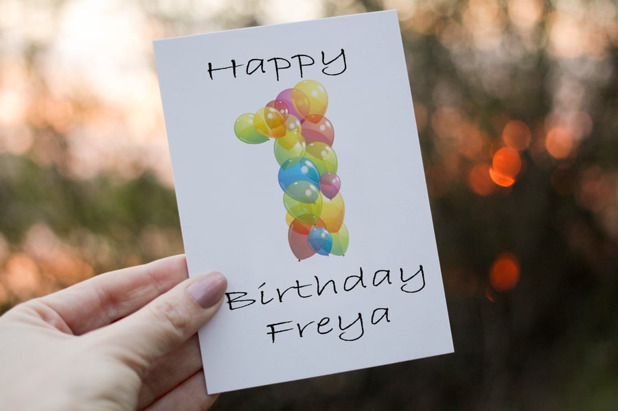 1st Birthday Card, Card for 1st Birthday, Birthday Card, Friend Birthday Card