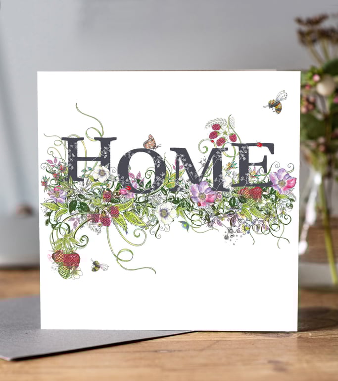 Botanical New Home card 