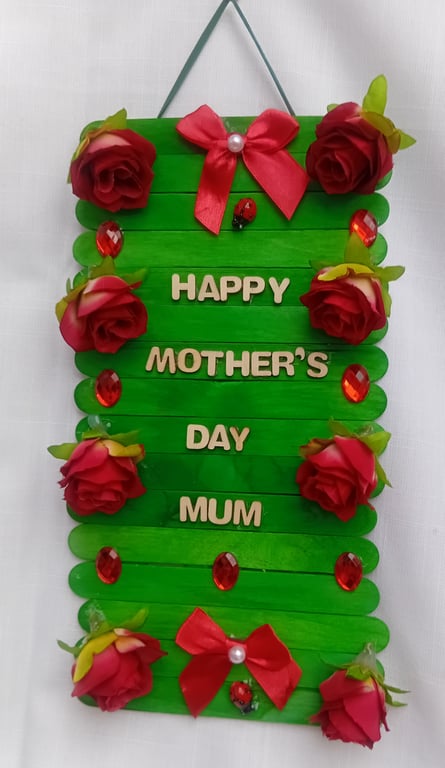 Handmade Mother's day wall hanging decoration.