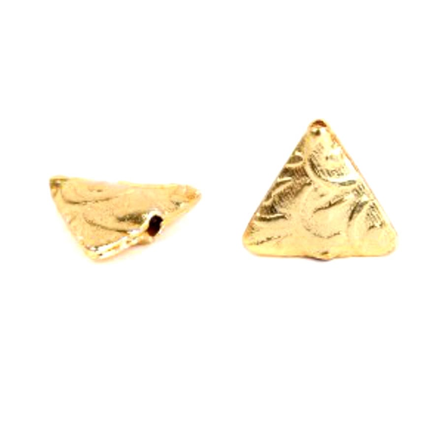 Gold Plated Fancy Triangle Bead