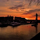 Albert Bridge River Thames London Sunset Photograph Print