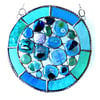 Rockpool Suncatcher Stained Glass Abstract Handmade fused 021
