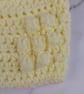 Lemon Yellow Crochet Baby Hat with Rainbow Faux Fur Pom - Newborn to 3 Months - Image 4