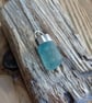Sea glass 'bullet' shaped stopper necklace set in silver  - Image 5