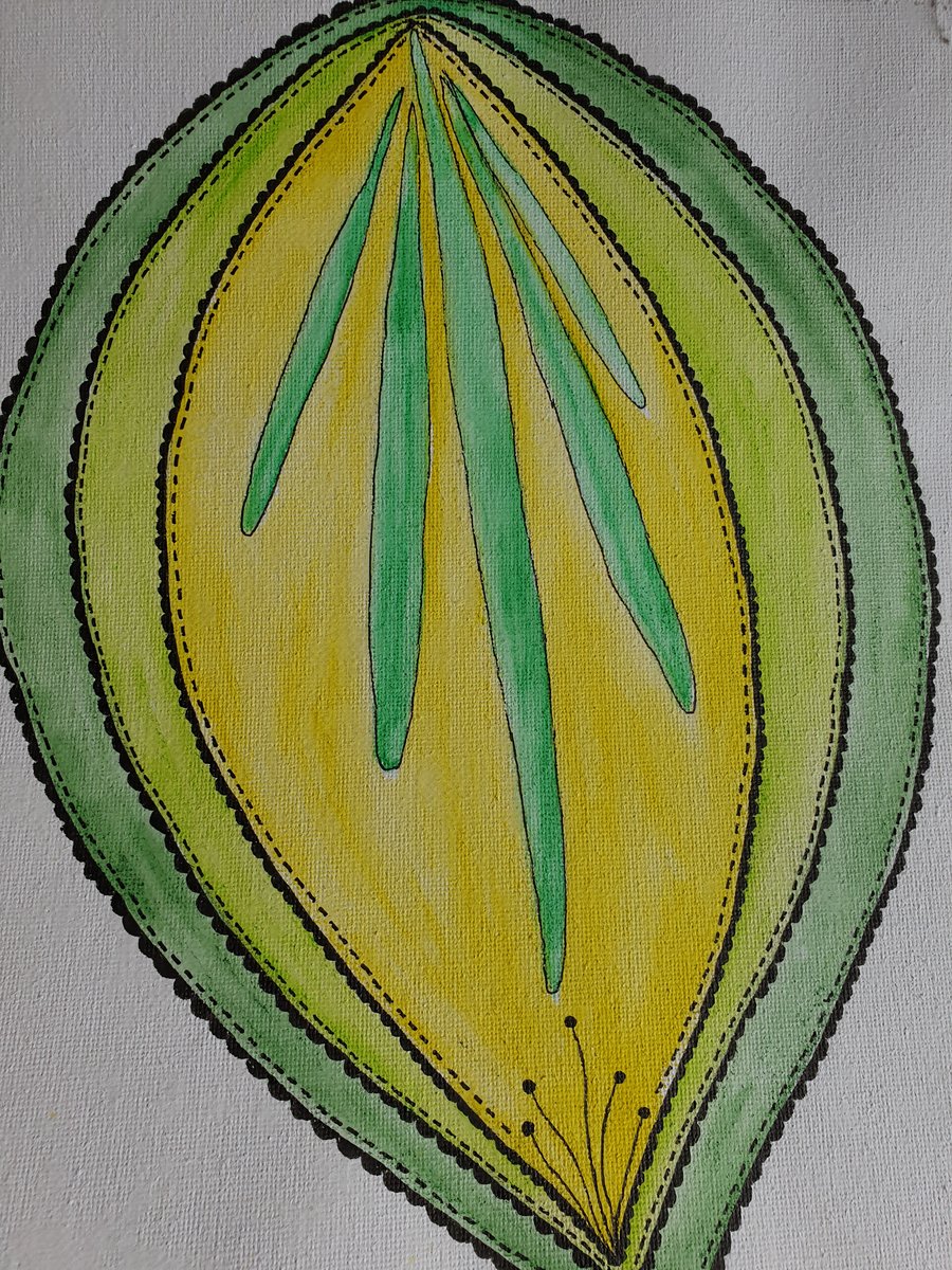 Green leaf original watercolour