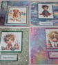 Set of 4 Handmade Greeting card Bundle - mixed greetings