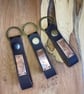 Swifts - Handmade Etched Copper & Leather Beltloop Keyring