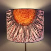 Dramatic Groovy Orange Sun Burst 'Solstice' VIntage  60s 70s Fabric Lampshade 