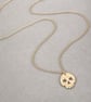Handmade dainty 9ct yellow, rose or white gold skull charm pendant and chain - Image 4