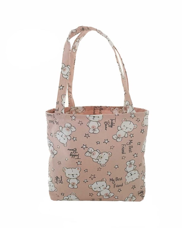 Best Friend Teddy Bear Design Mini Tote Bag. Children's-Baby Shower bag-CTB092