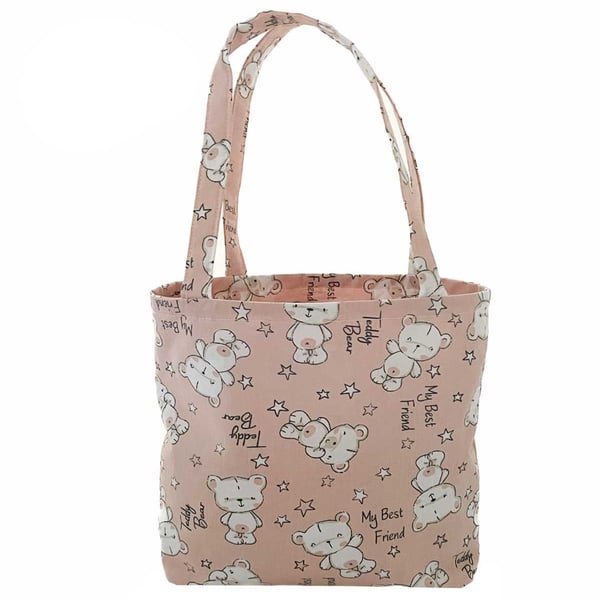 Best Friend Teddy Bear Design Mini Tote Bag. Children's-Baby Shower bag-CTB092