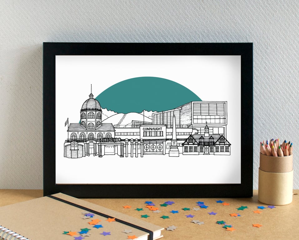 Worthing Skyline Art Print