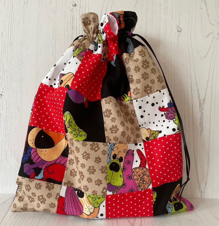 Seconds Sunday Paws and Noses Drawstring Tidy Bag B6