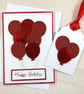 Handmade red balloons birthday card with matching gift tag - Image 1