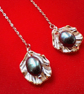 Gorgeous FRESHWATER PEARL & Chains EARRINGS