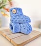 Crochet Baby Booties In Blue - New Arrival Gift