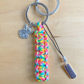 Angel Keyring. Paracord Keyring. Inspirational Quote. Angels. Christmas Angel.