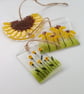 Fused Glass Sunflower Suncatcher: Handmade Garden & Patio Decor - Image 8