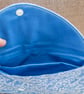 Padded Pouch with Bow in Blue for Mobile Make-Up Credit Card Tissues - Image 3