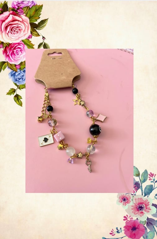Very pretty pink & gold bracelet 