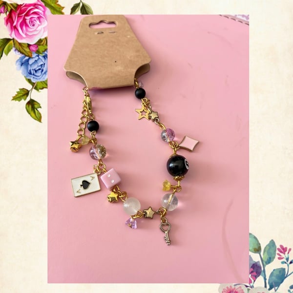 Very pretty pink & gold bracelet 