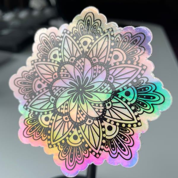 Mandala Holographic Sticker