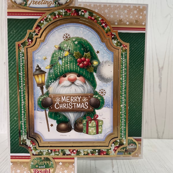 Holidays Christmas Card Winter Wishes Tomte Gnome by Carolee Crafts PB6 - 0011