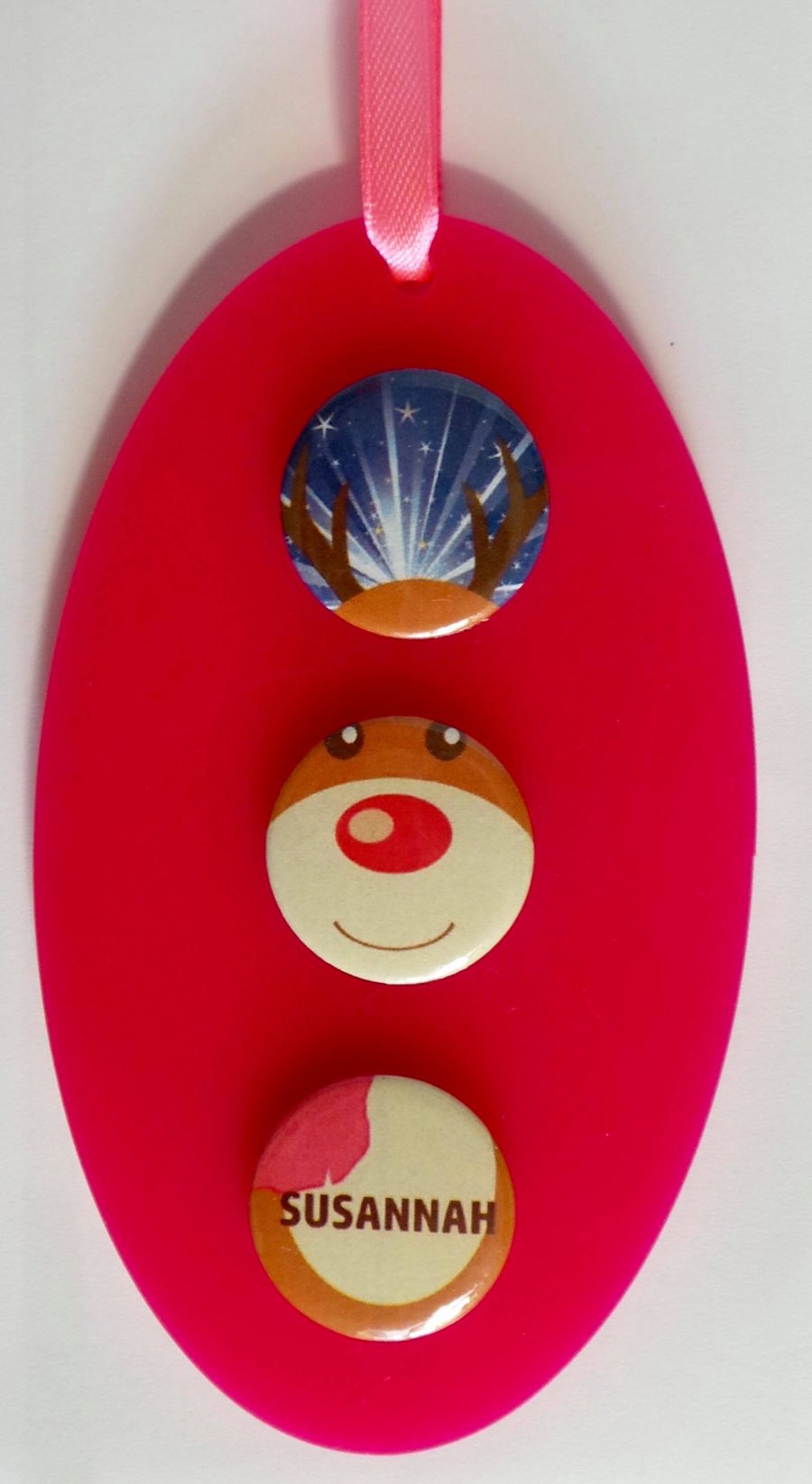 Personalised Christmas decoration, Reindeer decoration, Deer, Acrylic