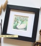 Miniature - Swan on a lily pond, original art, bird miniature - Image 6
