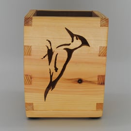 Pine Stationary Box, Desk Tidy - Woodpecker