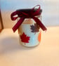 Crackling fire home made candle 