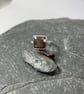 Silver and square brown sapphire ring U.K. size M - Image 2