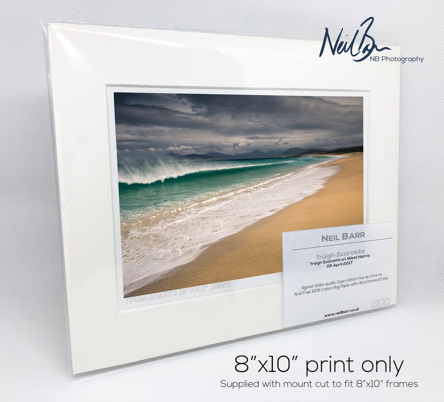 Scarasta Beach West Harris Outer Hebrides - A5 (10" x 8") Unframed Print
