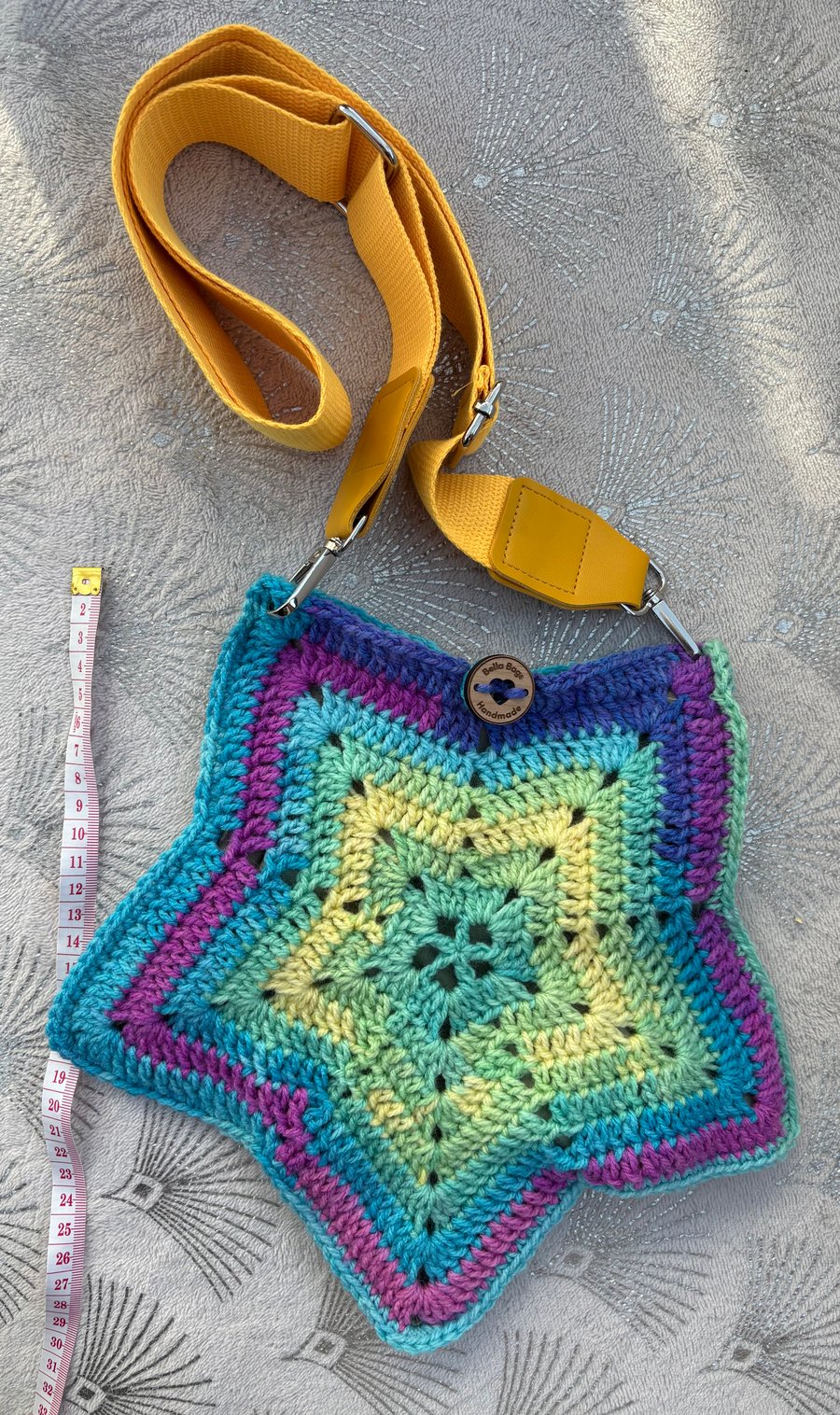 Crochet Bag Star Shaped Cross Body 