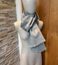 Harris Tweed Grey Herringbone Scarf   size 200cm x 36 cm width