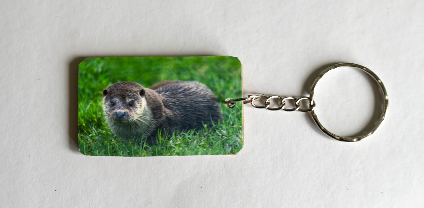 Otter Wooden Keyring