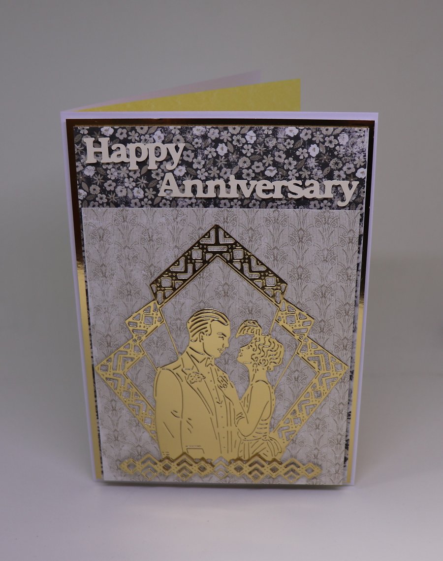 Art Deco Anniversary Card.
