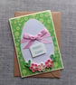Easter Egg Card with Quilled Flowers Size 6" x 4"  - Image 3